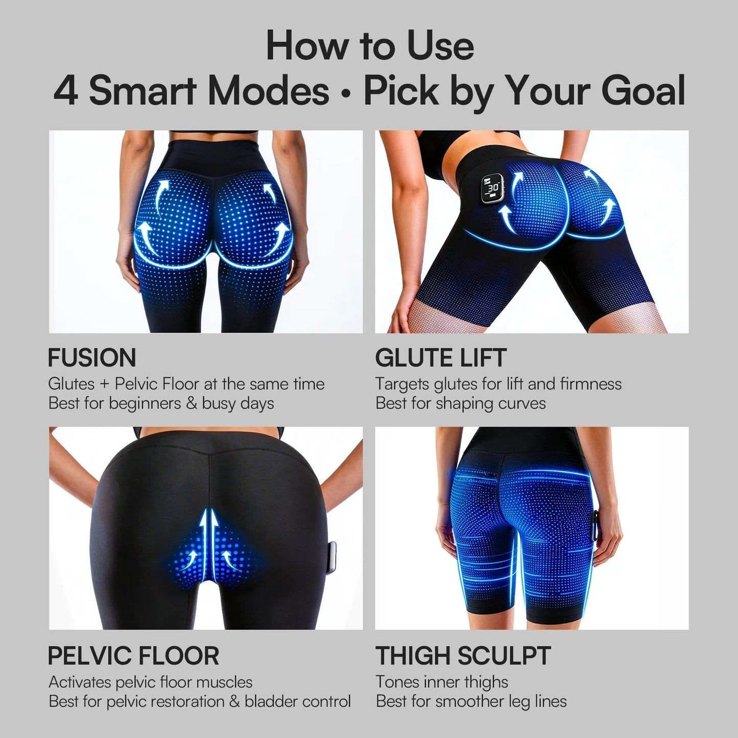 🔥 Hot Sale 50% OFF 👒 3-Zone EMS Toning Shorts: Targeted Abdomen, Glutes & Pelvic Floor Support